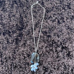 Beautiful large topaz stone with Blue Spotted Jasper stones.